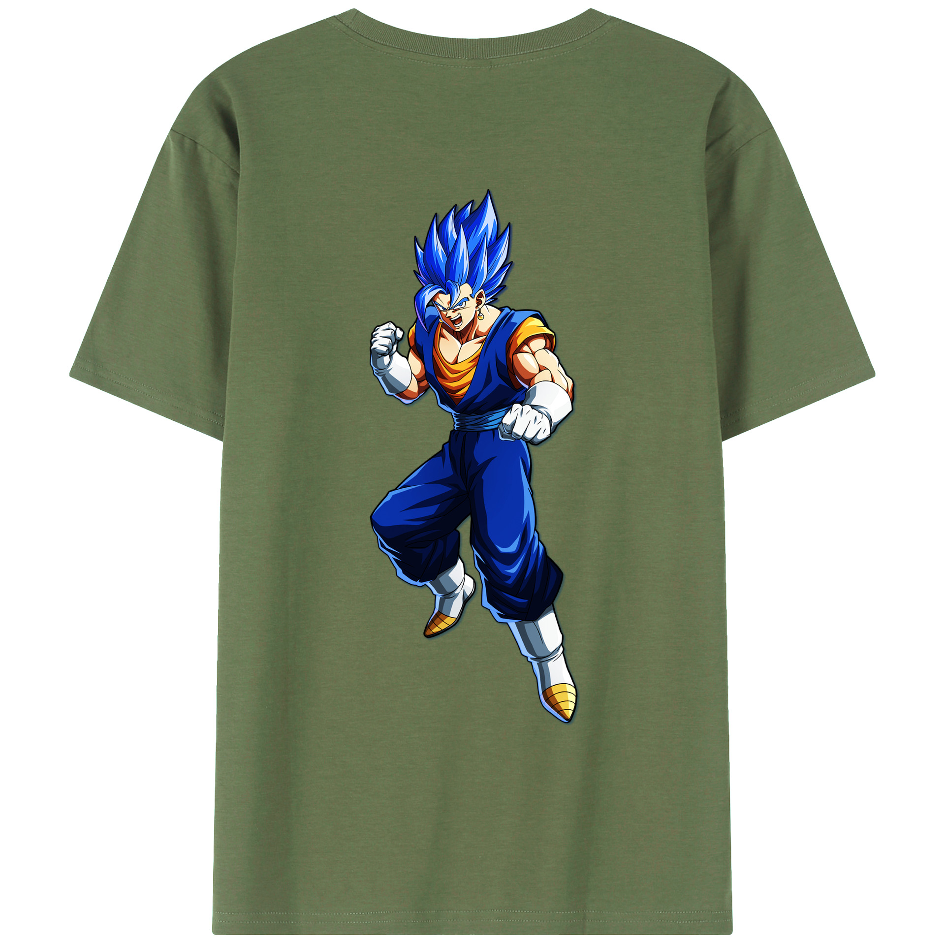 （画像用） ドラゴンボール ベジット DRAGON BALL Vegetto 綿100％ メンズ半袖Tシャツ（バックプリント） 通気性